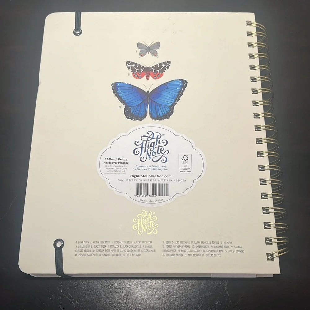 High Notes 17 month Deluxe Hardcover Planner